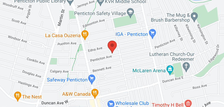 map of 315 - 1410 PENTICTON AVE